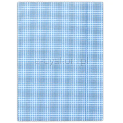 Donau Teczka Z Gumką Karton, A4, 400Gsm, 3-Skrz., Niebieska W Kratę 