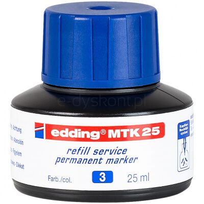 Edding Tusz do uzupełniania markerów permanentnych E-MTK 25 niebieski [BIURO]