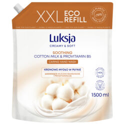 Luksja Kremowe Mydło W Płynie bawełna, zapas 1500ml