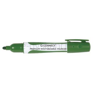 Q-Connect Marker do tablic Premium, gum. rękojeść, okrągły, 2-3mm (linia), zielony