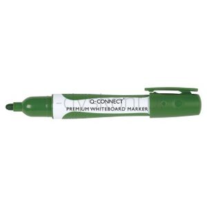 Q-Connect Marker do tablic Premium, gum. rękojeść, okrągły, 2-3mm (linia), zielony