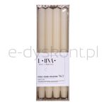 Donau HOME Świeca stołowa długa ryflowana 25x300 mm, 4 szt., kremowa - 2