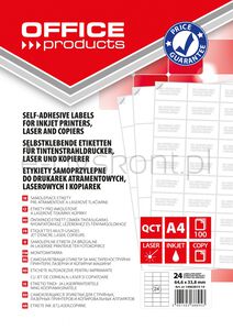 Office Product Etykiety 64,6x33,8mm, białe, 100 ark.