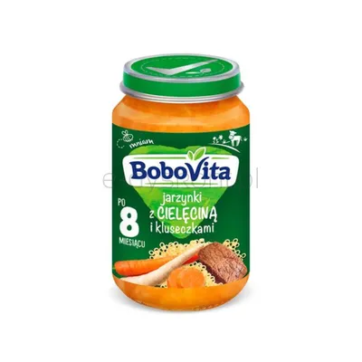 Bobovita Jarzynki z cielęciną i kluseczkami po 8 miesiącu 190 g