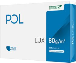 POL LUX Papier Ksero  A3, klasa B, 161CIE, 80gsm, 500ark.