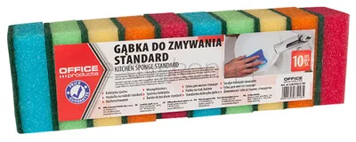 Office Products Gąbka do zmywania Standard, 10szt., mix kolorów