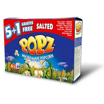 Popz Popcorn Do Mikrofalówki Solony 6 W Cenie 5 600 G