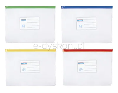 Donau Torebka z suwakiem PVC, A4, transparentna