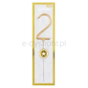 Złota Cyfra 2 (Zimny Ogień) 7,5 Cm