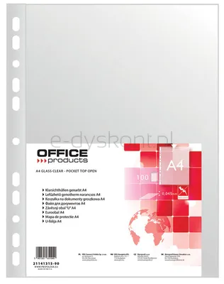 Office Products Koszulki Na Dokumenty Pp, A4, Groszkowe, 45Mikr., 100Szt. 