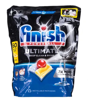 Finish Tabletki do zmywarki Ultimate All in One, 60 szt., lemon