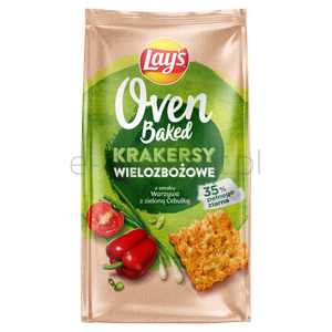 Lay’s Oven Baked Krakersy wielozbożowe warzywa z zieloną cebulką 80g