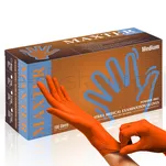 Rękawice nitrylowe bezpudrowe, MAXTER 7.0, 90 szt., rozmiar XXL, pomarańczowe - 2
