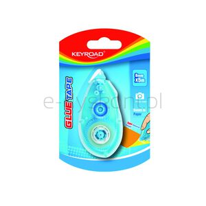 Klej w taśmie KEYROAD, permanentny, 8mmx5m, blister