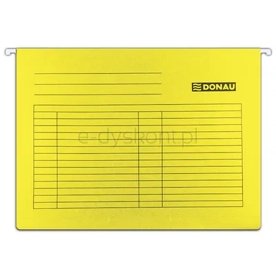 Teczka Zawieszkowa Donau, A4, 230Gsm, Żółta