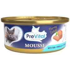 PreVital mini puszka - Mus dla dorosłych kotów z tuńczykiem 85g