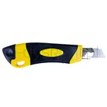 Office Products Nóż pakowy Professional, gumowa rękojeść, z blokadą, żółto-czarny - 2