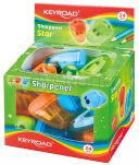 Keyroad Temperówka Star, plastikowa, podwójna, z pojemnikiem, pakowane na displayu, mix kolorów - 2