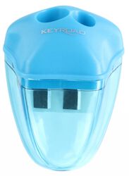 Keyroad Temperówka Star, plastikowa, podwójna, z pojemnikiem, pakowane na displayu, mix kolorów