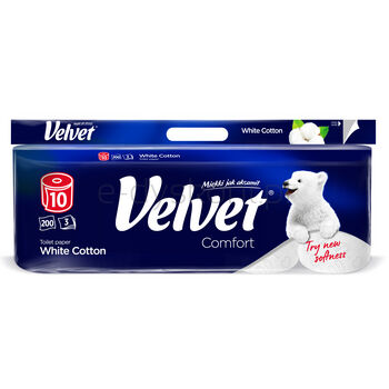 Velvet Papier Toaletowy White Cotton a'10