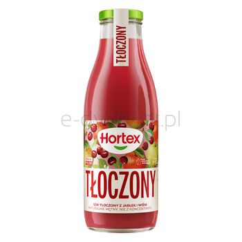 Hortex sok tłoczony z jabłek i wiśni, naturalnie mętny, nie z koncentratu butelka szklana 750ml