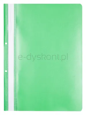 Office Products Skoroszyt, PP, A4, 2 otwory, 100/170mikr., wpinany, zielony 