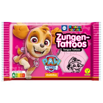 ZT  PAW  PATROL 11g - chrupiący opłatek z tatuażem na język. Zawiera substancję słodzącą.