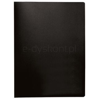 Q-Connect Teczka ofertowa, PP, A4, 380mikr., 40 koszulek, Czarna z etykietą