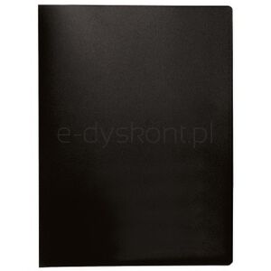 Q-Connect Teczka ofertowa, PP, A4, 380mikr., 40 koszulek, Czarna z etykietą