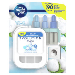 Ambi Pur 3Volution Odświeżacz Powietrza Cotton Elektryczny Zestaw Startowy 20 Ml