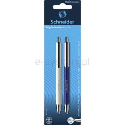 Schneider Długopis Automatyczny Evo Pro, M, 2Szt., Blister, Mix Kolorów