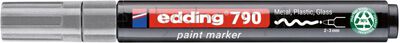 Marker olejowy e-790 EDDING, PCR, srebrny