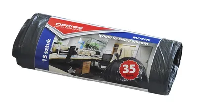 Office Products Worki na śmieci biurowe mocne (LDPE), 35l, 15szt., czarne