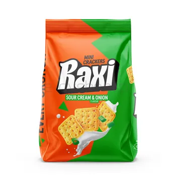 Raxi Mini krakersy Sour cream and onion 100g