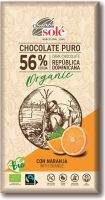Czekolada gorzka 56% kakao z pomarańczą BIO 100 g