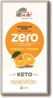 Czekolada gorzka 72% kakao bez dodatku cukru z pomarańczą ze stewią KETO 100 g