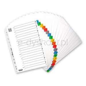 Oxford Przekładki kartonowe Mylar kolorowe alfabetyczne A-Z A4