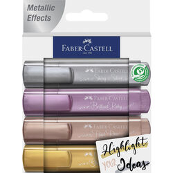 Faber-Castell Zakreślacz 1546 metaliczny Creativ Studio 4 kolory opakowanie kartonowe