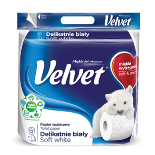 Papier Toaletowy Velvet Delikatnie Biały Szt. 4(p)