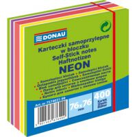 Donau Kostka samoprzylepna, 76x76mm, 1x400 kart., neon-pastel, mix zielony [BIURO]