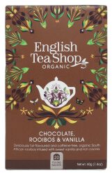 English Tea Shop Herbatka Ziołowa Rooibos Z Ziarnami Kakaowca I Laską Wanilii (20X2) Bio 40 G