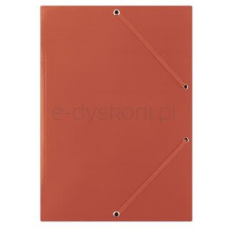 Donau Teczka z gumką karton, A4, 400gsm, 3-skrz., czerwona