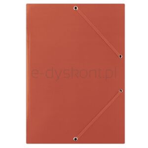 Donau Teczka z gumką karton, A4, 400gsm, 3-skrz., czerwona