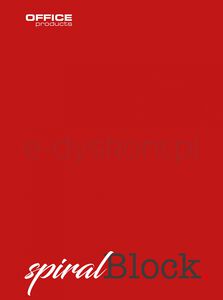 Office Products Kołonotatnik A4, w linie, 80 kart., 70gsm, bordowy
