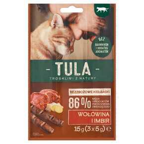 Kiełbaski Bezzbożowe Z Wołowiną I Imbirem Dla Kota 15 G