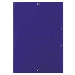 Donau Teczka z gumką karton, A4, 400gsm, 3-skrz., niebieska