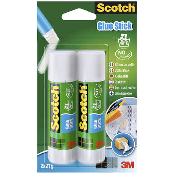Klej w sztyfcie Scotch®, do papieru, nietoksyczny, 2x 21g