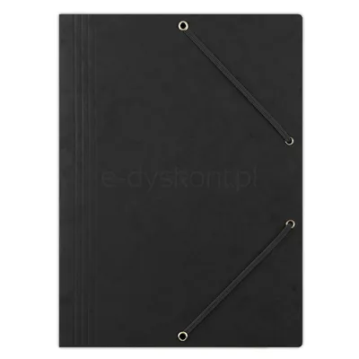 Donau Teczka Z Gumką Preszpan, A4, 390Gsm, 3-Skrz., Czarna 