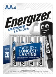 Energizer Bateria Ultimate Lithium, AA, L91, 1,5V, 4szt.