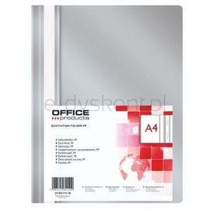 Office Products Skoroszyt, PP, A4, miękki, 100/170mikr., szary